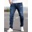Slim Fit Ripped Jeans, Men's Casual Street Style Distressed Medium Stretch Denim Pants