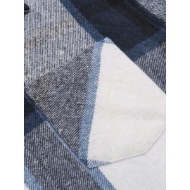 Mens Flannel Shirt Long Sleeve Plaid Jacket Casual Button Down Shirts Shacket