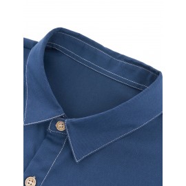 Mens Button Down Shirt Long Sleeve Wrinkle Free Casual Shirt For Men Untucked Shirts With Pocket