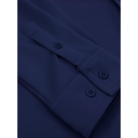 Men'S Long Sleeve Wrinkle Free Shirt Casual Button Down Shirt for Men Untucked Shirts with Pocket