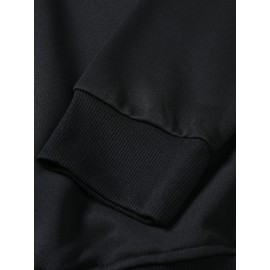 OTF printed hoodie, casual round neck pullover hoodie, long sleeves, suitable for spring and autumn, comfortable and fitted